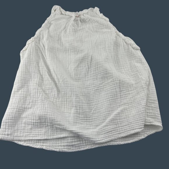 Hailey & Co White Sleeveless Top size Large 100% Polyester Gauze - Picture 5 of 5